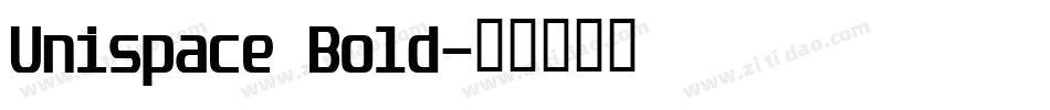 Unispace Bold字体转换